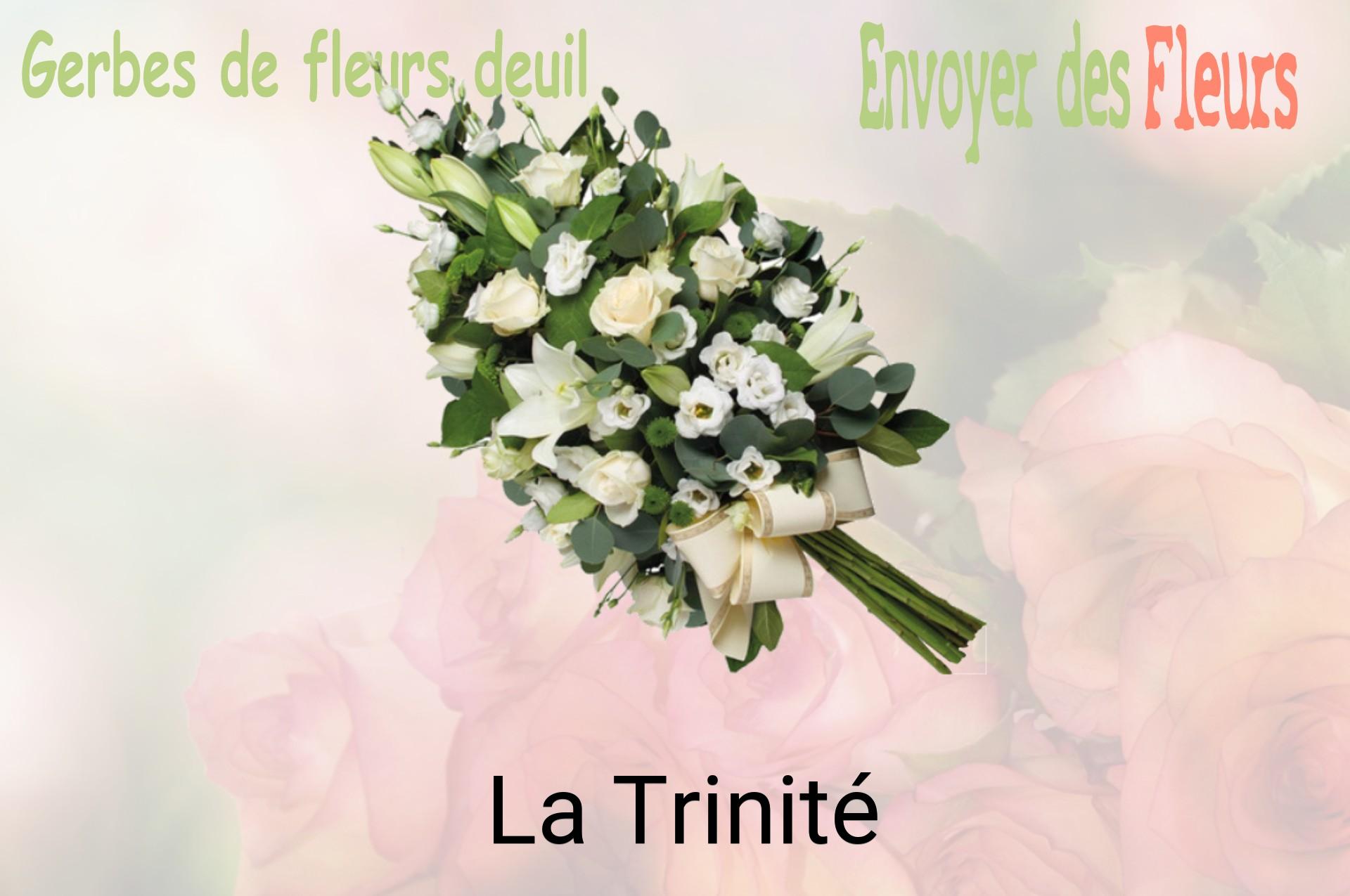 Gerbe de fleurs de deuil livrée à La Trinité